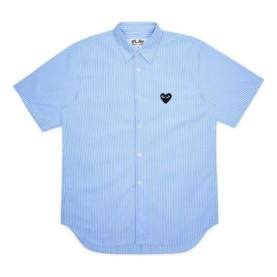 

Рубашка striped shirt black emblem 'blue' Comme Des Garcons Play, синий