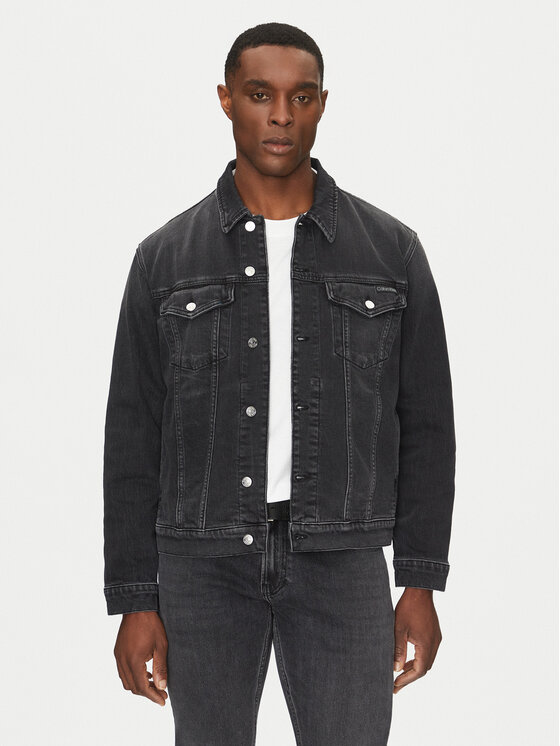

Облегающая джинсовая куртка J30J327589 Calvin Klein Jeans, серый