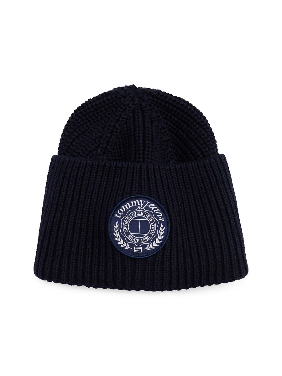 

Шапка Tommy Jeans Beanie, темно-синий