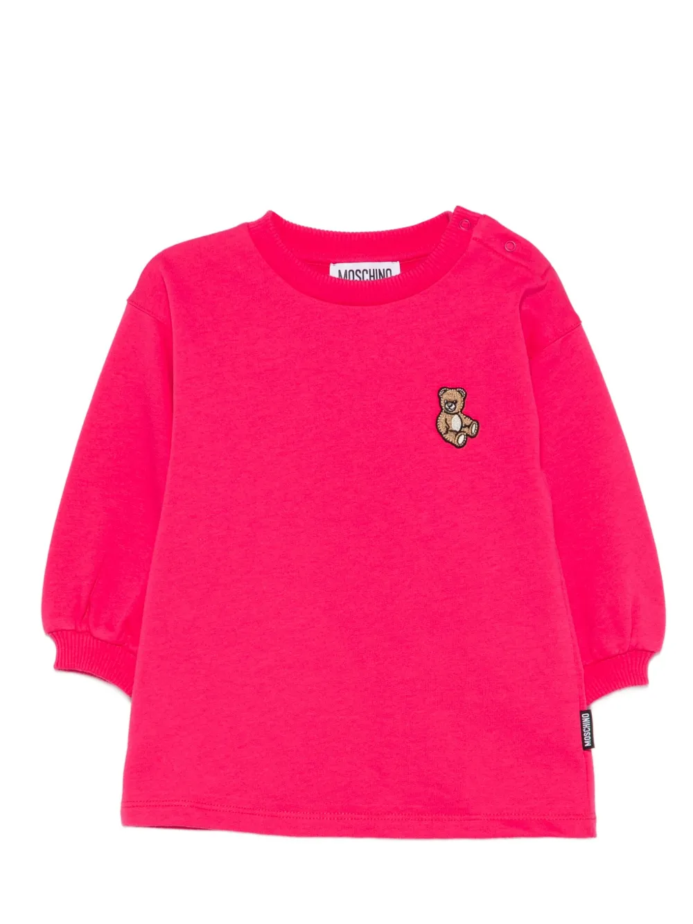 

Платье с вышивкой Teddy Bear Moschino Kids, розовый