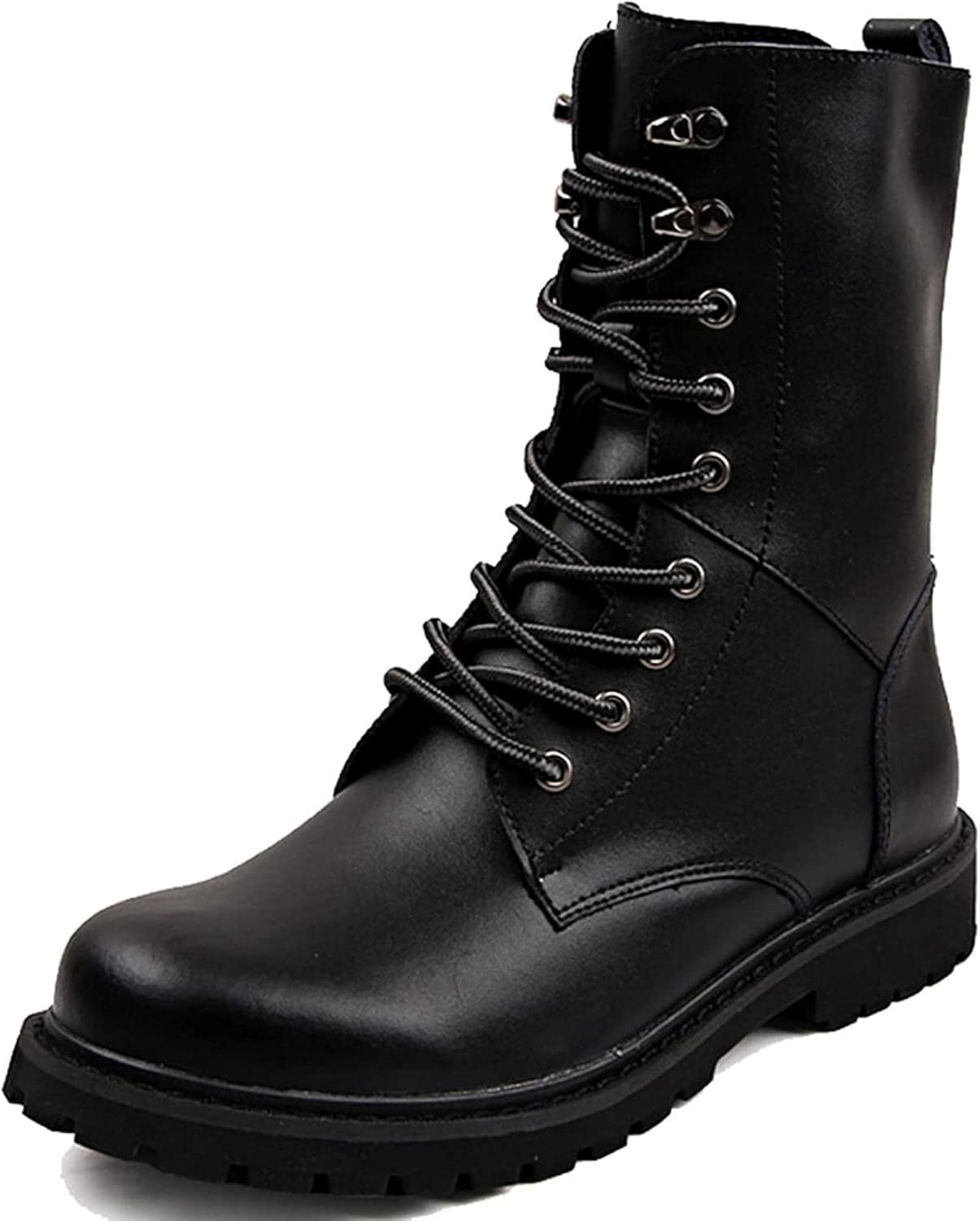 

Осенне-зимние мужские ботинки Yiozoi для улицы, повседневные кожаные туфли, с шнуровкой, высокие, износостойкие, для ежедневной ходьбы, теплые ботинки, черный
