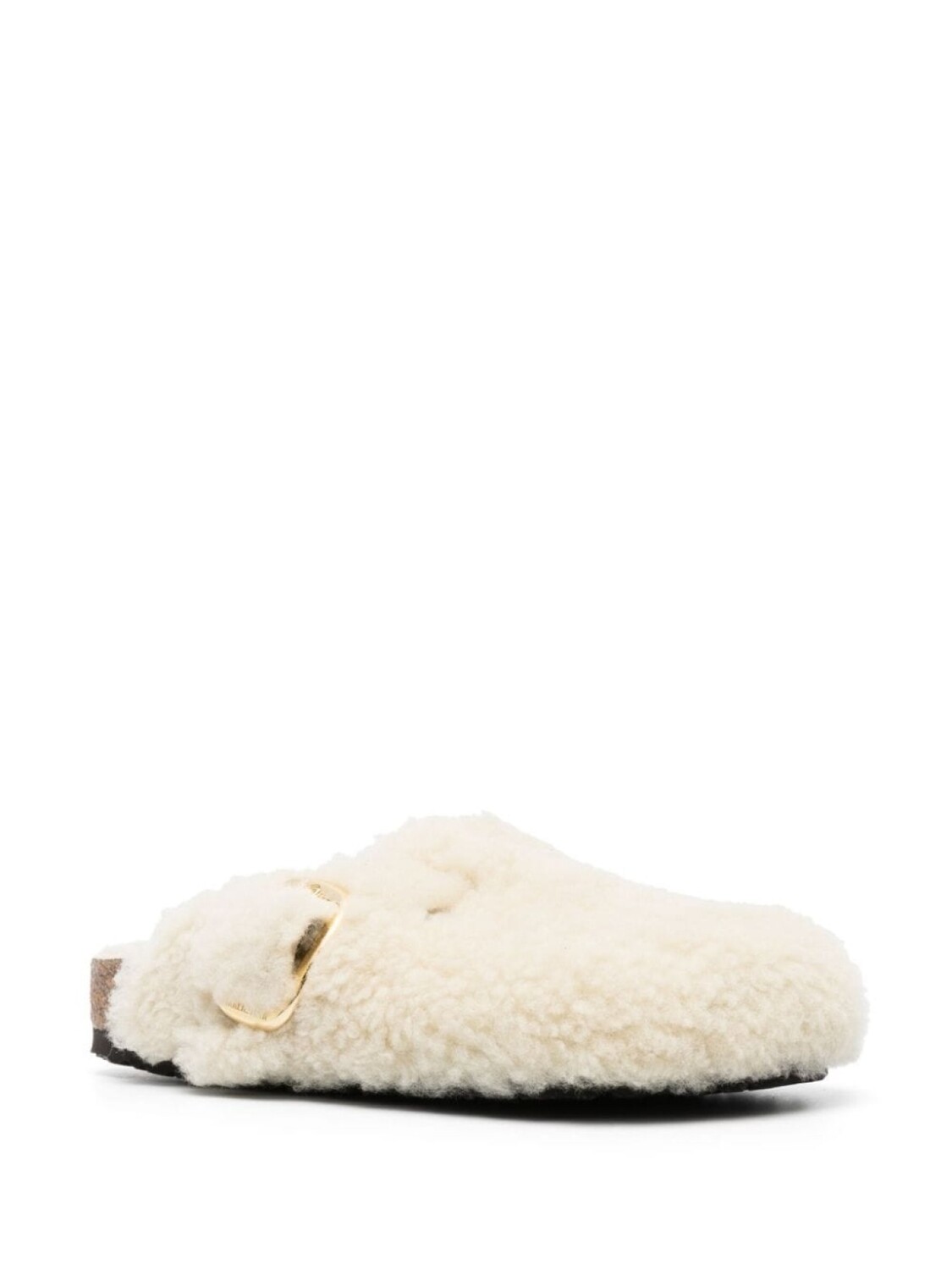Birkenstock шлепанцы Boston на платформе с пряжками, нейтральный цвет — фото 2