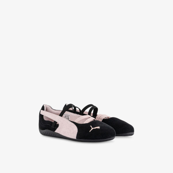 Балетки Puma Speedcat из замши с низким верхом, черный — фото 3