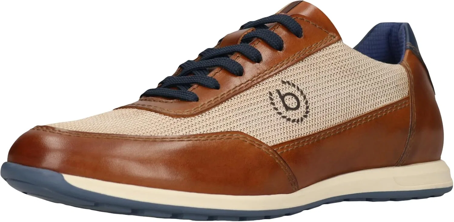 Мужские спортивные кроссовки Bugatti на шнуровке, Cognac Beige 6352