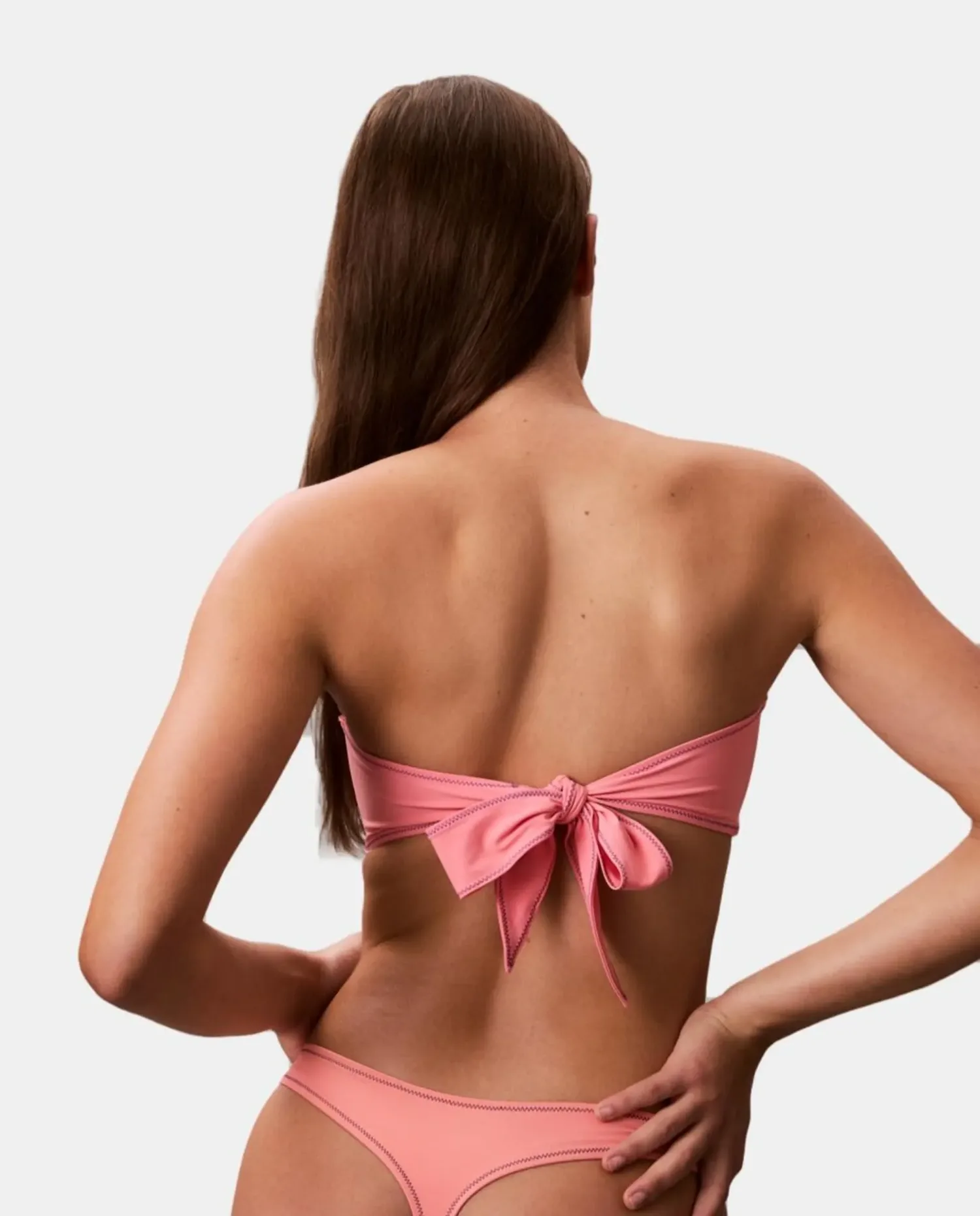 Верхняя часть бикини-бандо Calvin Klein, розовый — фото 4