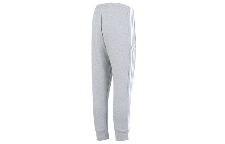 Спортивные брюки adidas Essentials French Terry Tapered Cuff 3-Stripes Pants IC9407, серый — фото 2