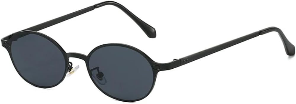 

Ретро маленькие овальные металлические солнцезащитные очки для женщин и мужчин с защитой от УФ-излучения UV400 и заклепками в стиле панк (как на картинке) TVTBBVV, As the Picture