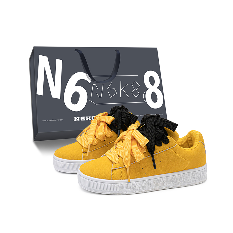 

N6K8 Антискользящие износостойкие низкие скейтерские кеды унисекс Lemon, цвет Lemon