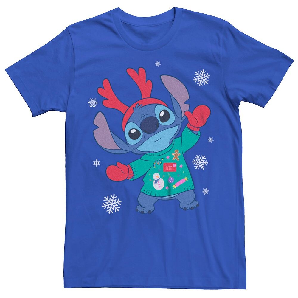 

Мужской рождественский свитер Disney's Lilo & Stitch Tee Stitch Licensed Character, цвет Royal