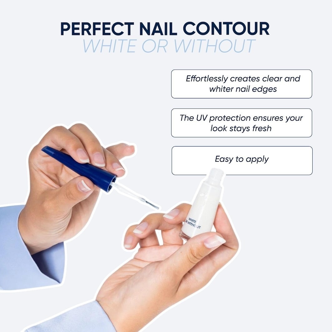 Лак для ногтей handpflege perfect nail contour 'white or without' mit verstärkendem effekt Herome Cosmetics, объем 8 мл — фото 3