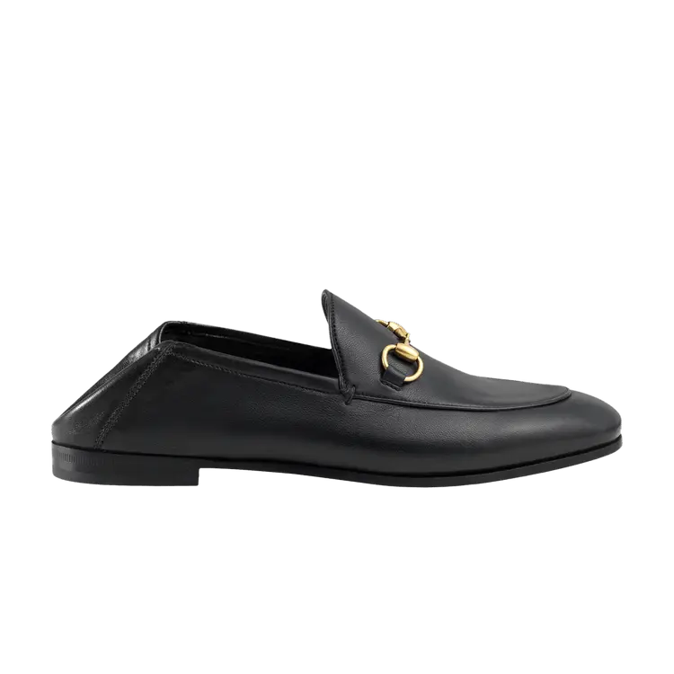 Кроссовки Gucci Wmns Leather Horsebit Loafer 'Black', черный