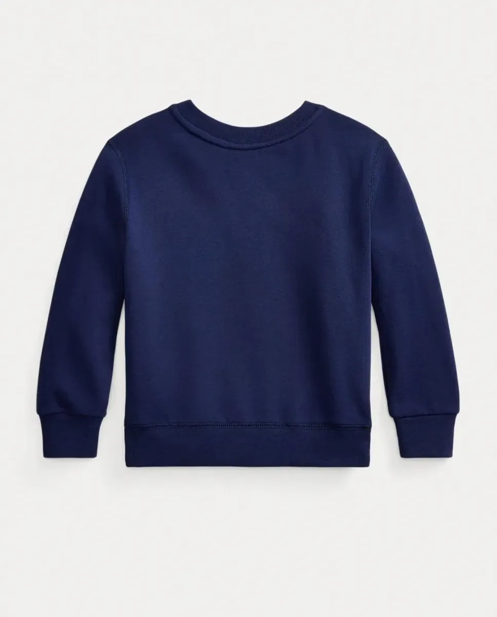 Детский флисовый свитер с Polo Bear Polo Ralph Lauren, темно-синий — фото 2