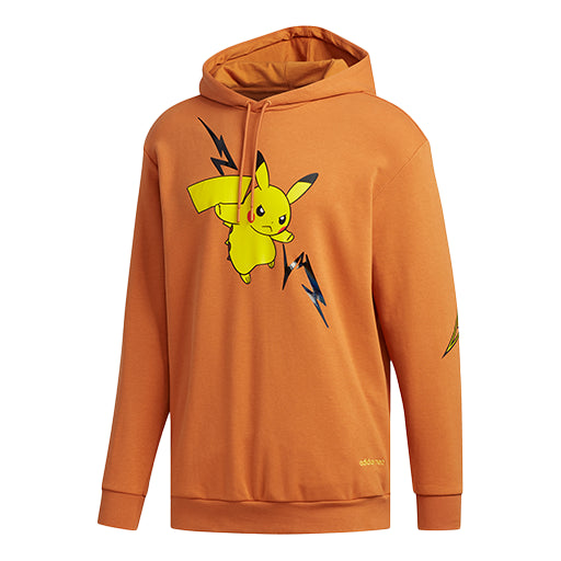 

Толстовка adidas neo M PKMN Pikachu Pattern Printing hooded Drawstring Khaki Brown, коричневый