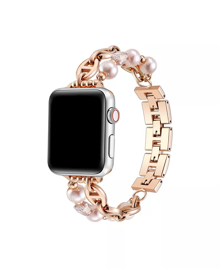 

Луна - браслет с искусственным жемчугом для Apple Watch 44,45,46,49 мм Posh Tech, золотой