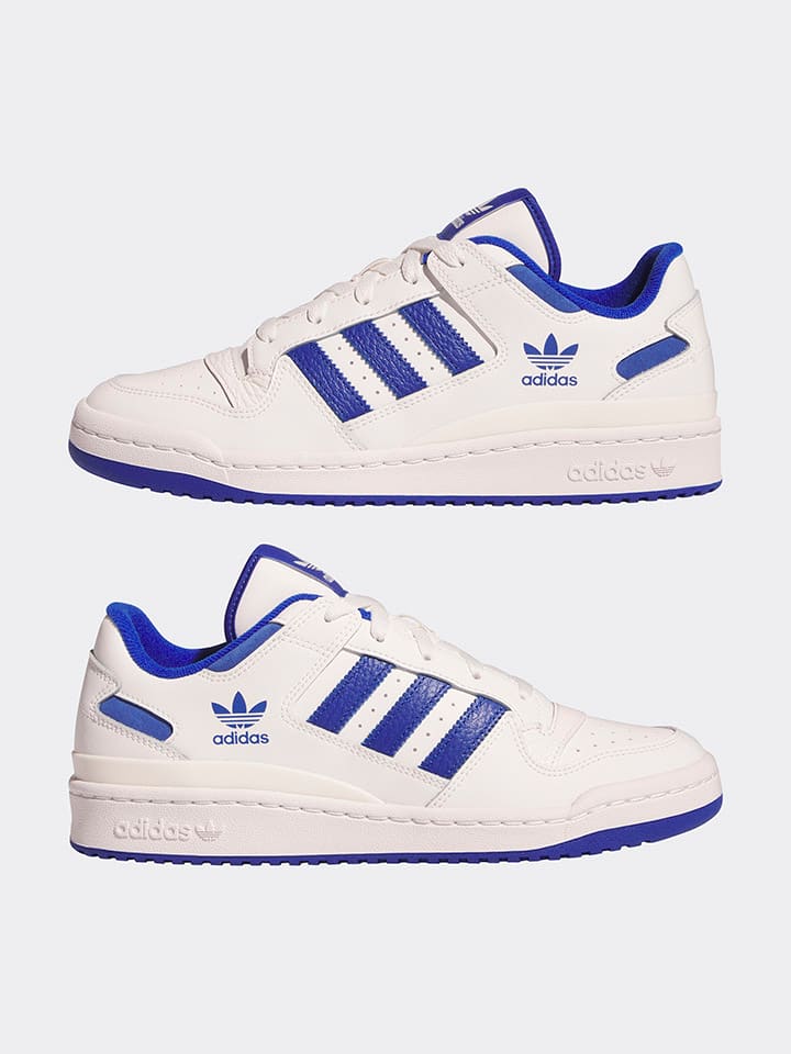 

Кроссовки на шнуровке adidas, белый/синий