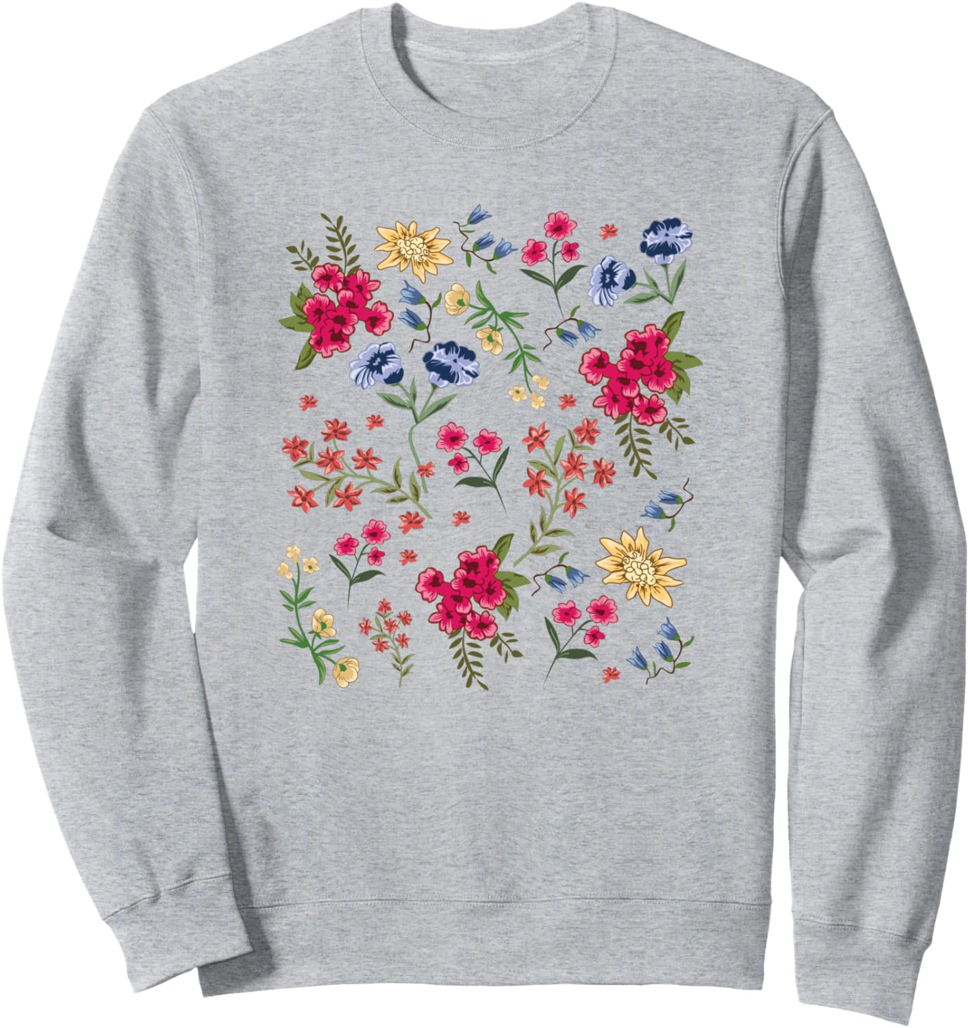 

Винтажная толстовка с ботаническим рисунком, посвященная маме девочки, красивые цветы Beautiful Flower Gifts For Women, Wives, And Girlfriends, серый