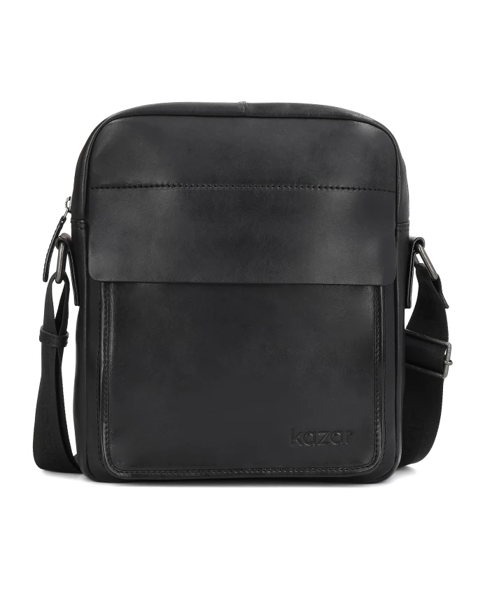 

Черная мужская сумка через плечо Kazar, черный