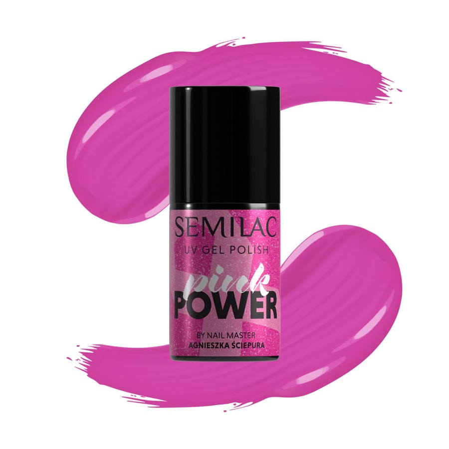 

Гибридный лак для ногтей розовый Pink Power #A703 Semilac 7 мл