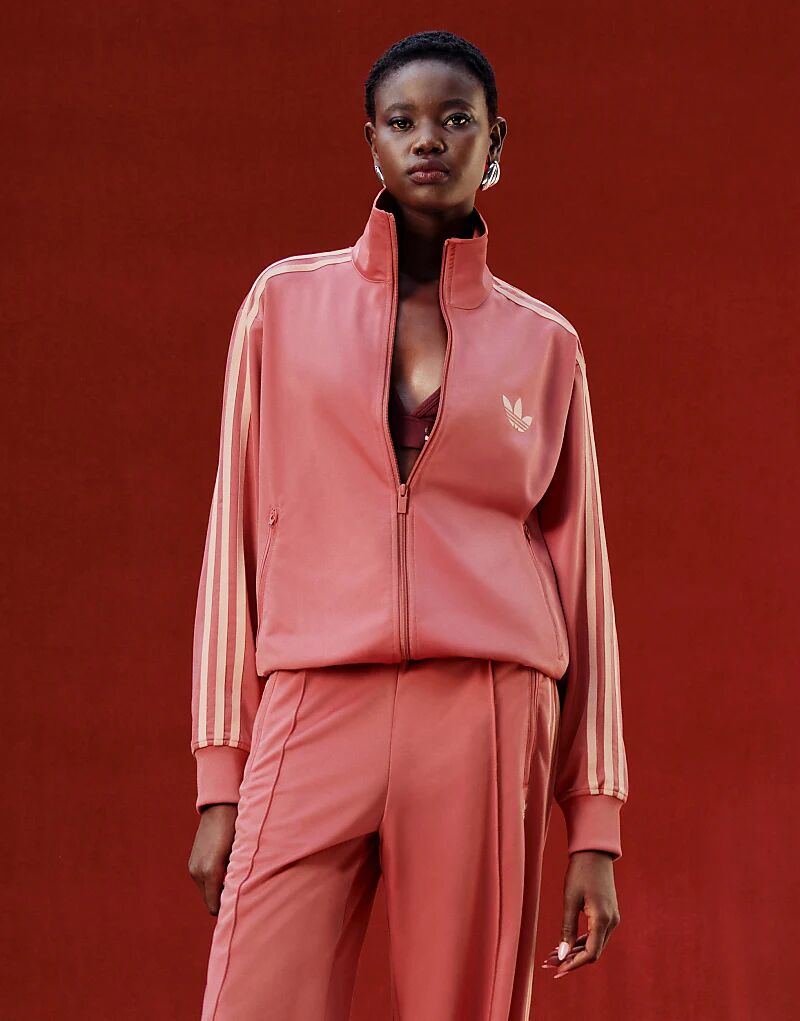 

Свободный спортивный топ adidas Originals x ASOS Firebird розового цвета