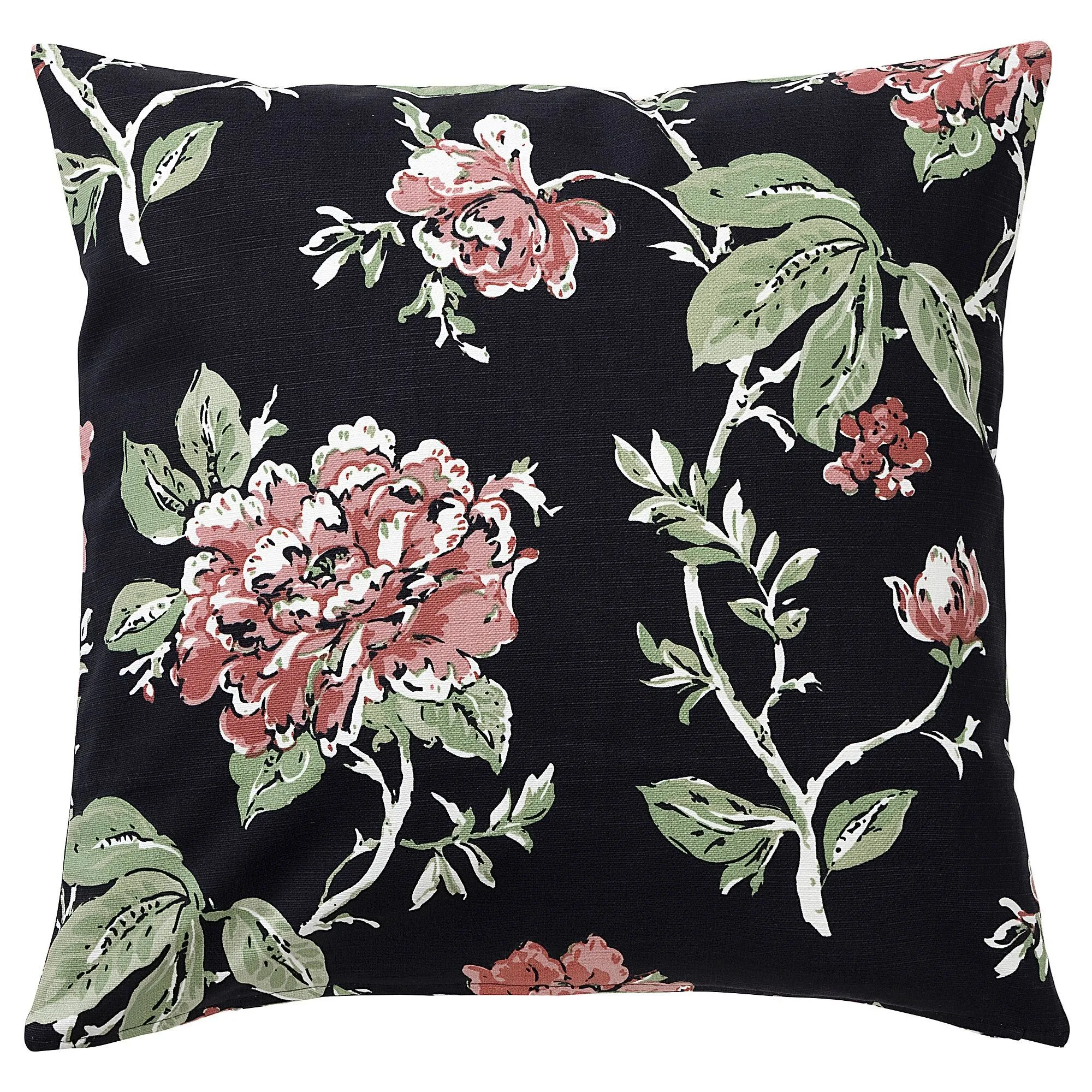 

Кружевной чехол на подушку, черный/цветочный узор, 50x50 см, ANEMONTULPAN IKEA