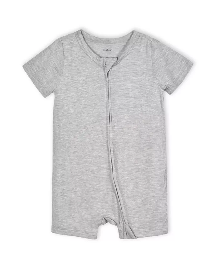 

Уютный мягкий комбинезон для мальчиков и девочек Baby Boys' and Girls' Snug Fit Soft Romper Gerber, серый