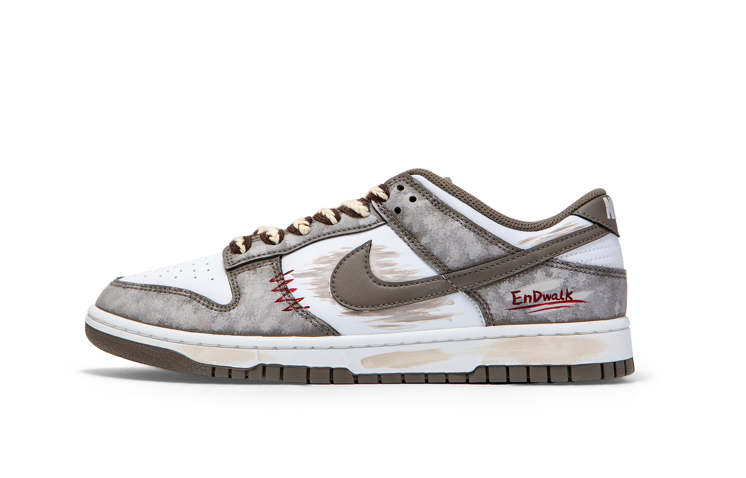 

Nike Dunk Abrasion Resistant Breathable Low top Skateboard Shoes мужские серо-коричневые