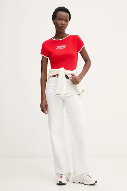 Футболка с коротким рукавом модель T-shirt Tommy Hilfiger, красный — фото 2