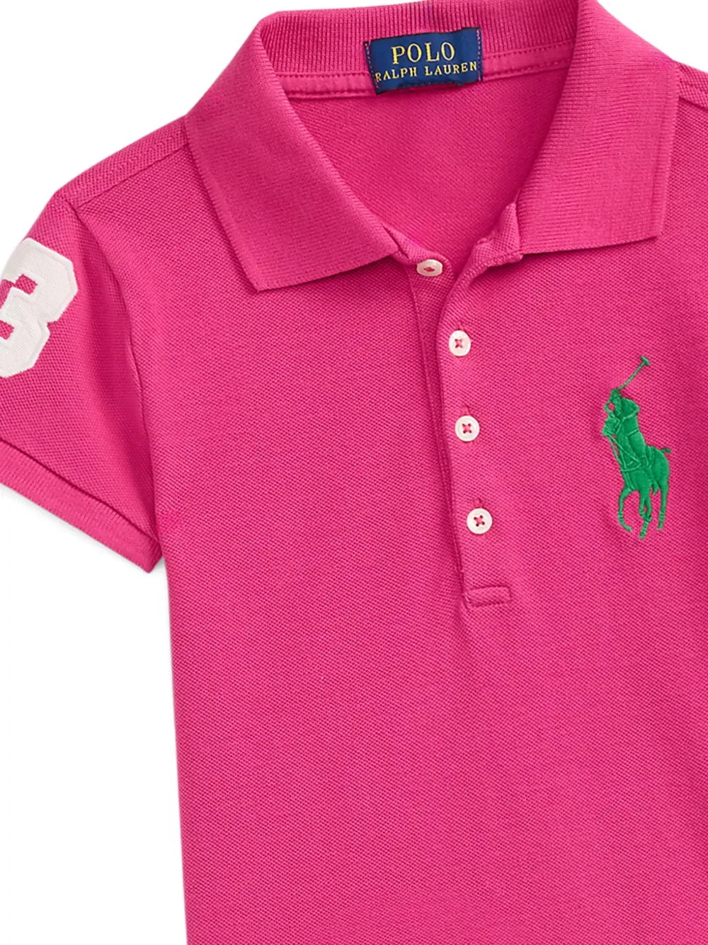 Платье в складку Polo Ralph Lauren Kids, розовый — фото 4