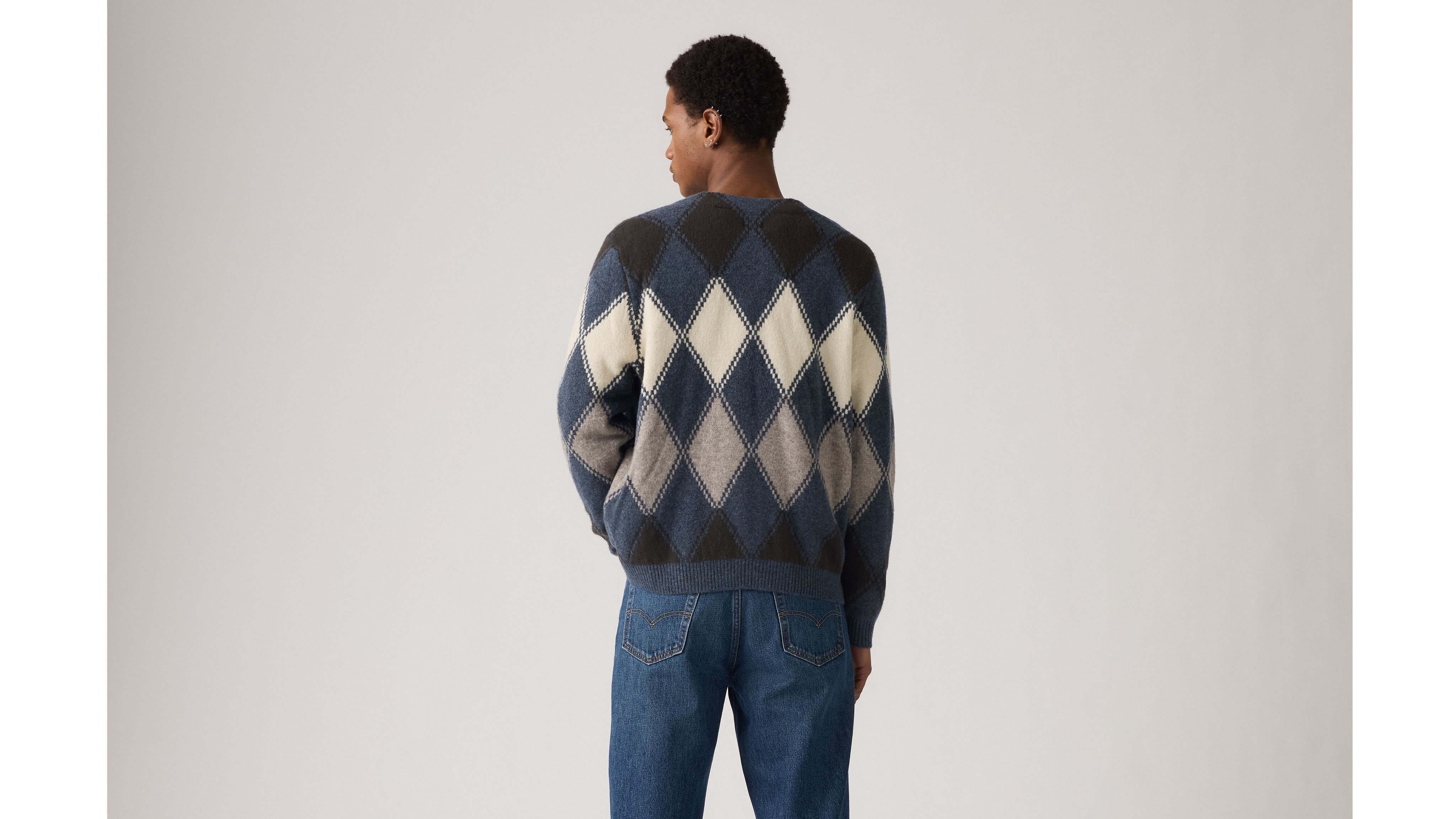 Кардиган Валенсия Levi's, Jaime Geo Argyle Vintage Indigo - Blue — фото 3