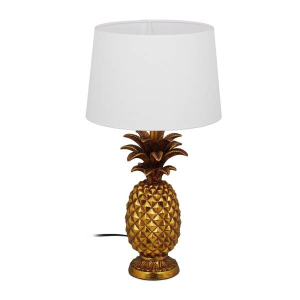 

Настольная лампа Relaxdays Ananas gold, золотой/белый