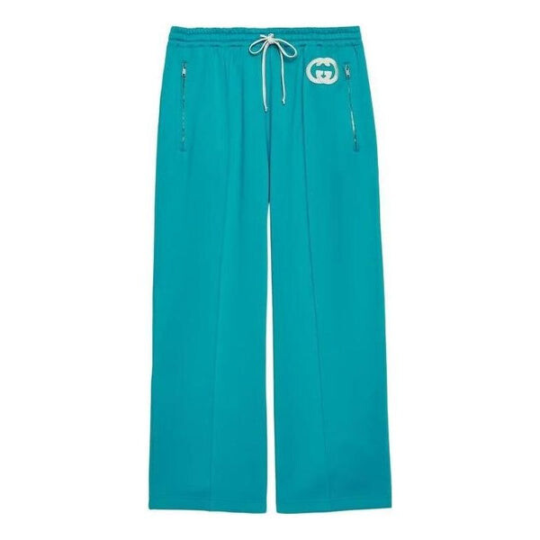 

Брюки neoprene pants with interlocking g 'light blue' Gucci, голубой