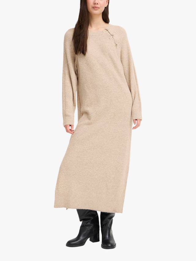 

Платье-джемпер Dasila с деталями на плечах ICHI, Oatmeal Melange