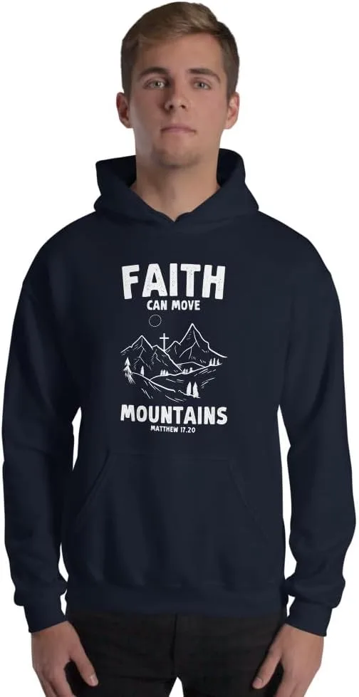Толстовка Faith Can Move Mountains Matthew Outdoor Hiking Camping Unisex Generic, темно-синий