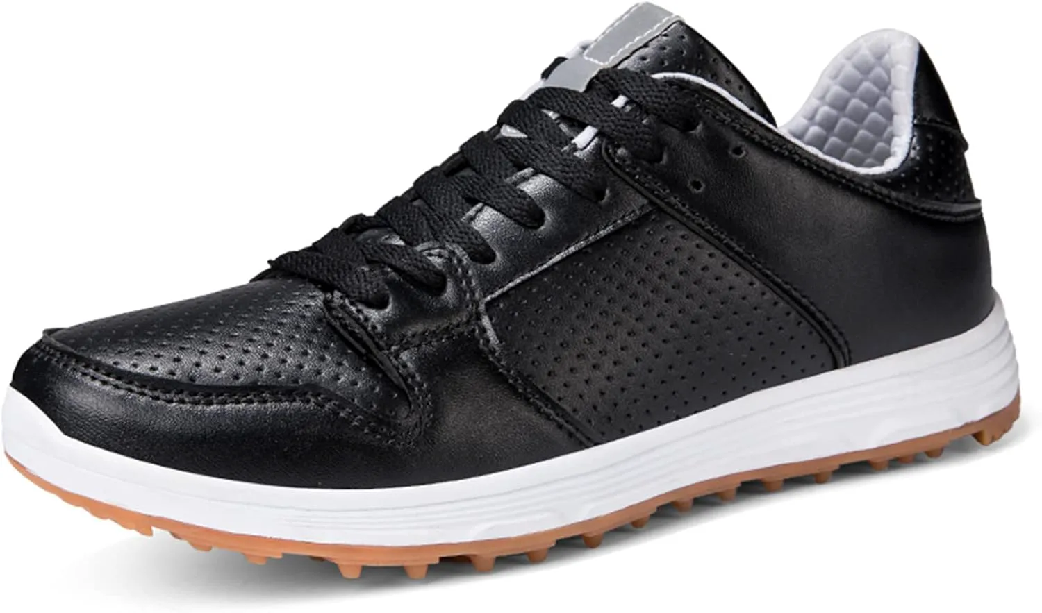 

Мужские гольф-туфли Cmadolrs Профессиональные водонепроницаемые тренировочные гольф-ботинки Легкие дышащие прогулочные обувь для улицы, черный