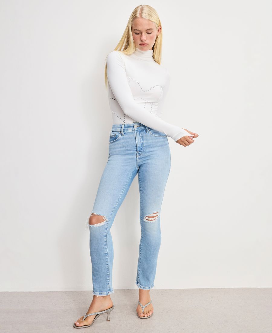 

Женские джинсы Dolly Joleans Mid Rise Super Stretch, стандартные и большие размеры Good American, Indigo