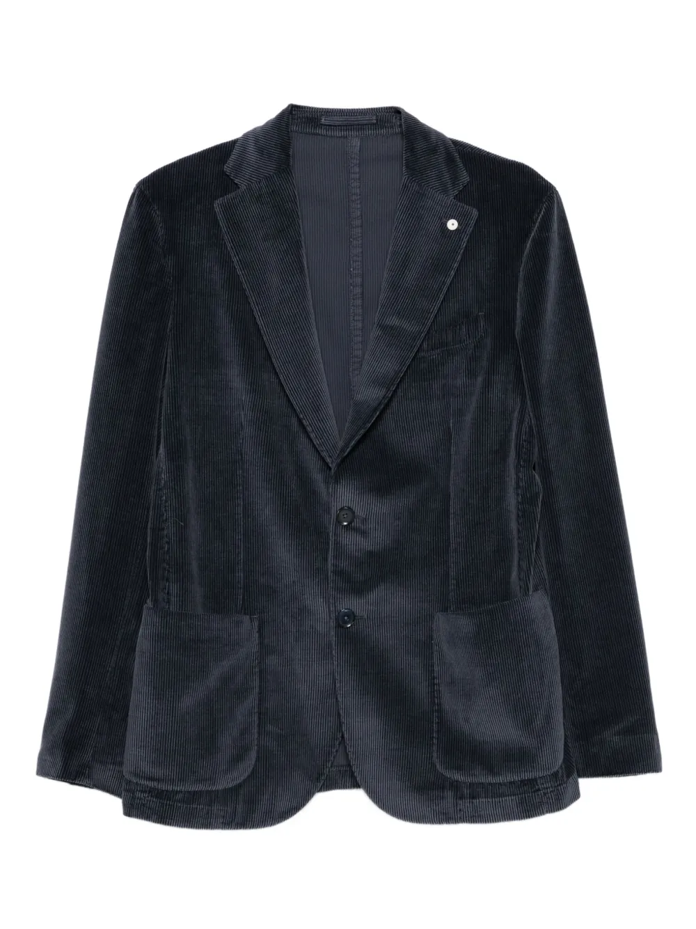 

Вельветовый пиджак с накладными карманами L.B.M. 1911, синий