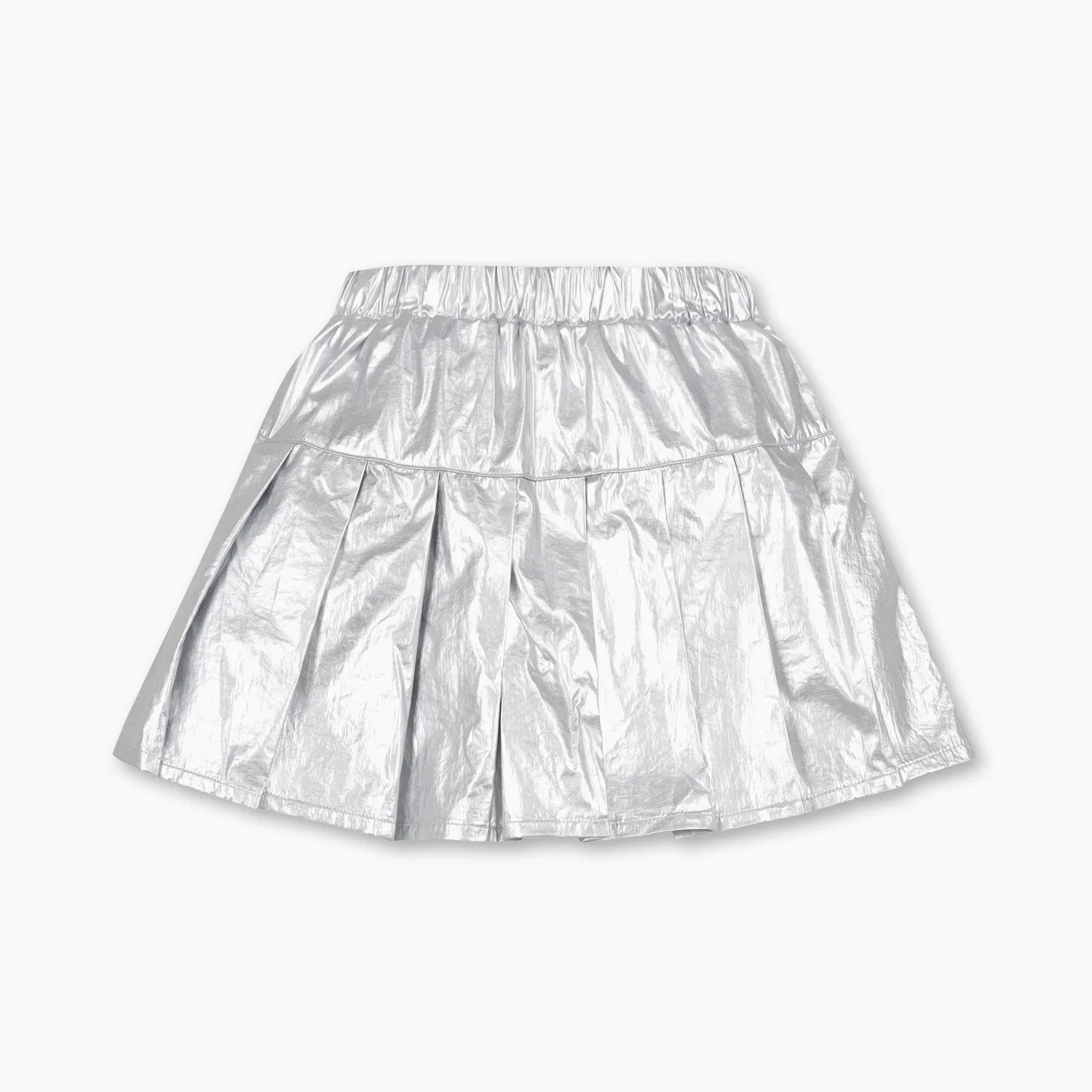 Детская плиссированная юбка с серебристой кокеткой от Benetton Kids — фото 2