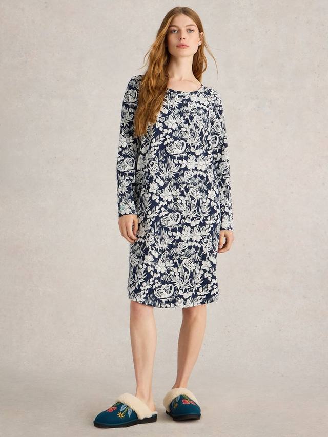 

Ночная сорочка Eva в цветочном принте White Stuff, Navy/Multi
