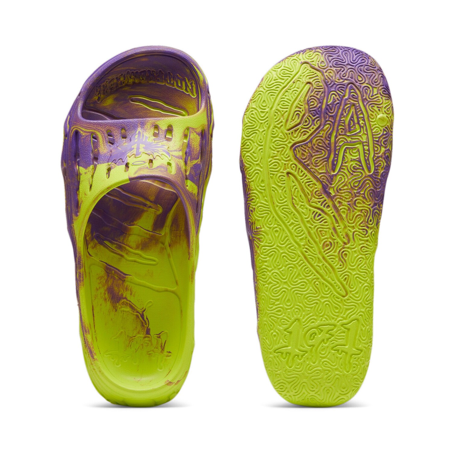 

Баскетбольные сандалии PUMA Unisex x LAMELO BALL MB.03, цвет Safety Yellow/Purple Glimmer