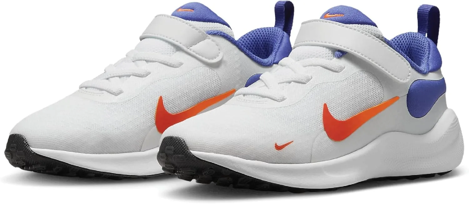 Мужские кроссовки Nike Revolution 7, белый/синий/оранжевый — фото 3