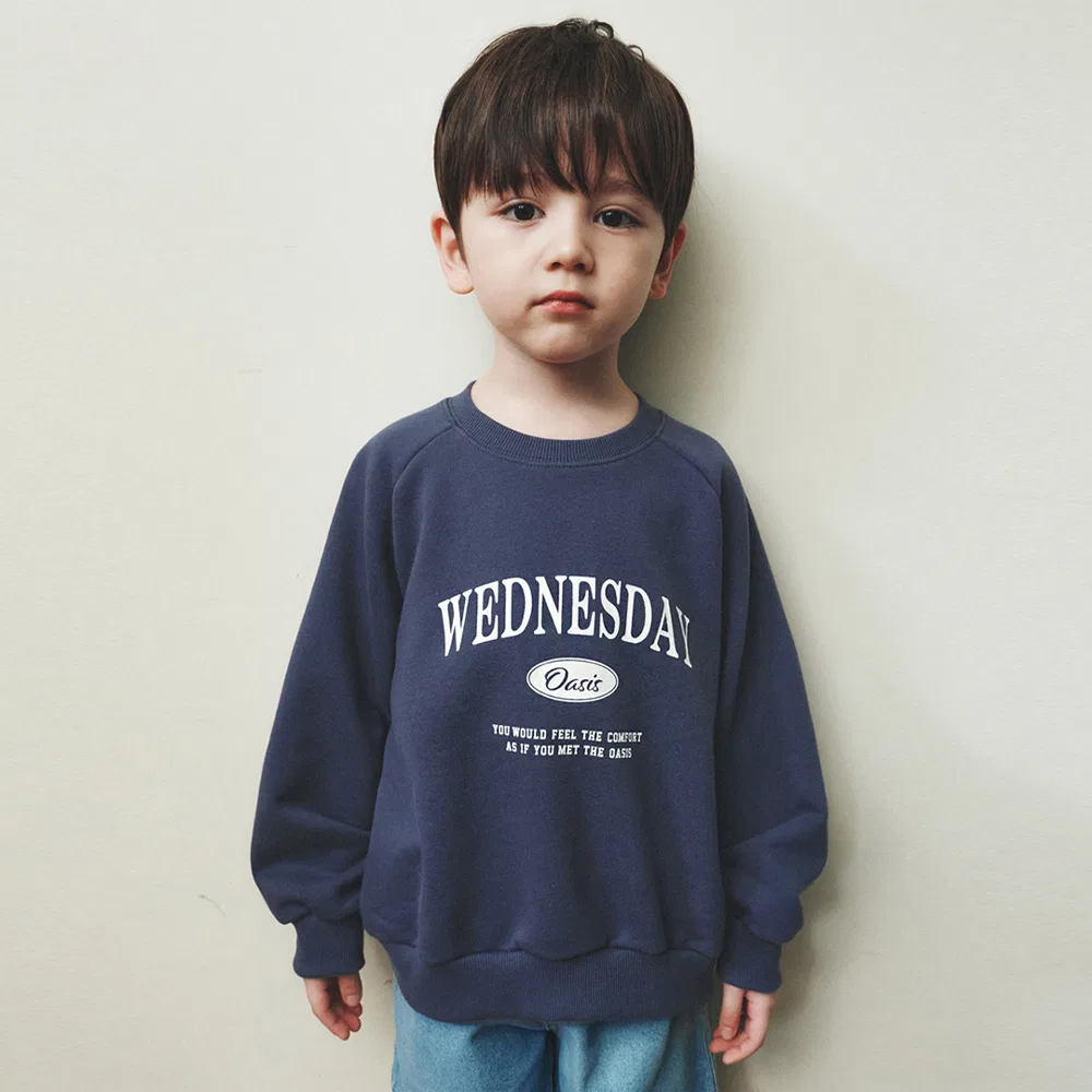 Детский свитшот Signature Raglan тёмно-синий от Wednesdayoasis Kids