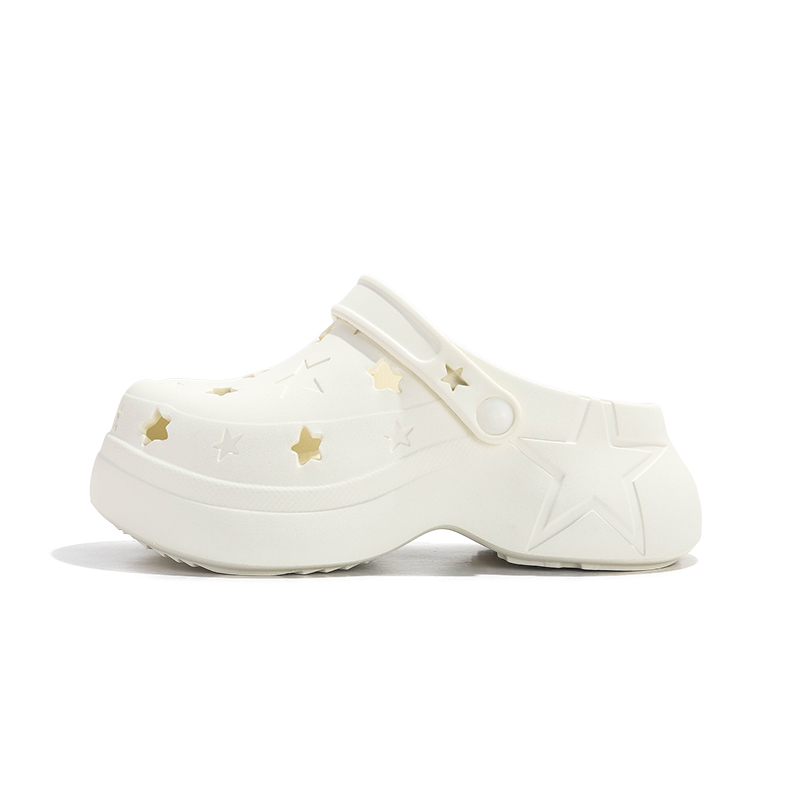 

Jifffly Суперстар Хоул Суперстар Бокс Стар Клоги унисекс экрю, цвет Ecru