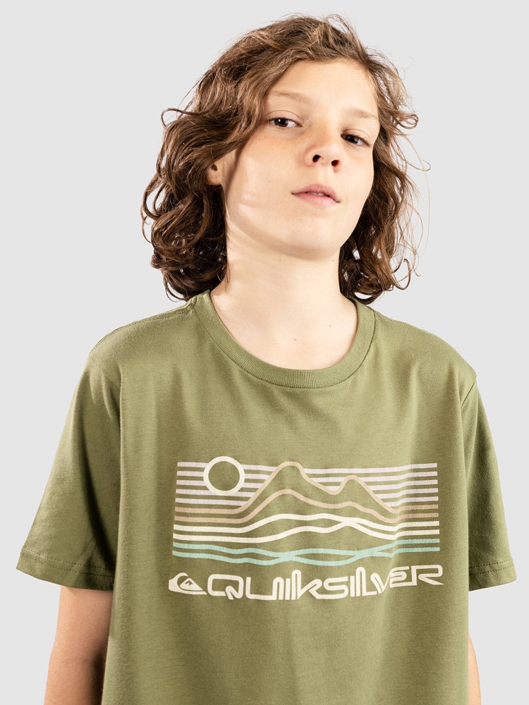 Футболка Quiksilver Ev Light Waves Kids T-Shirt, loden green — фото 3