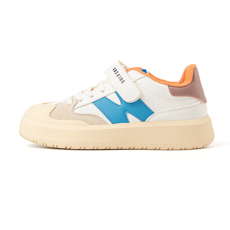 

Скользостойкие, износостойкие, легкие амортизирующие низкие детские повседневные кроссовки Kids' ABC KIDS, бежевый синий оранжевый