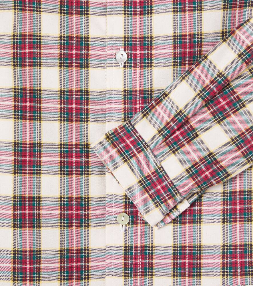 Нико клетчатая фланелевая рубашка La Coqueta, Ivory Tartan — фото 2