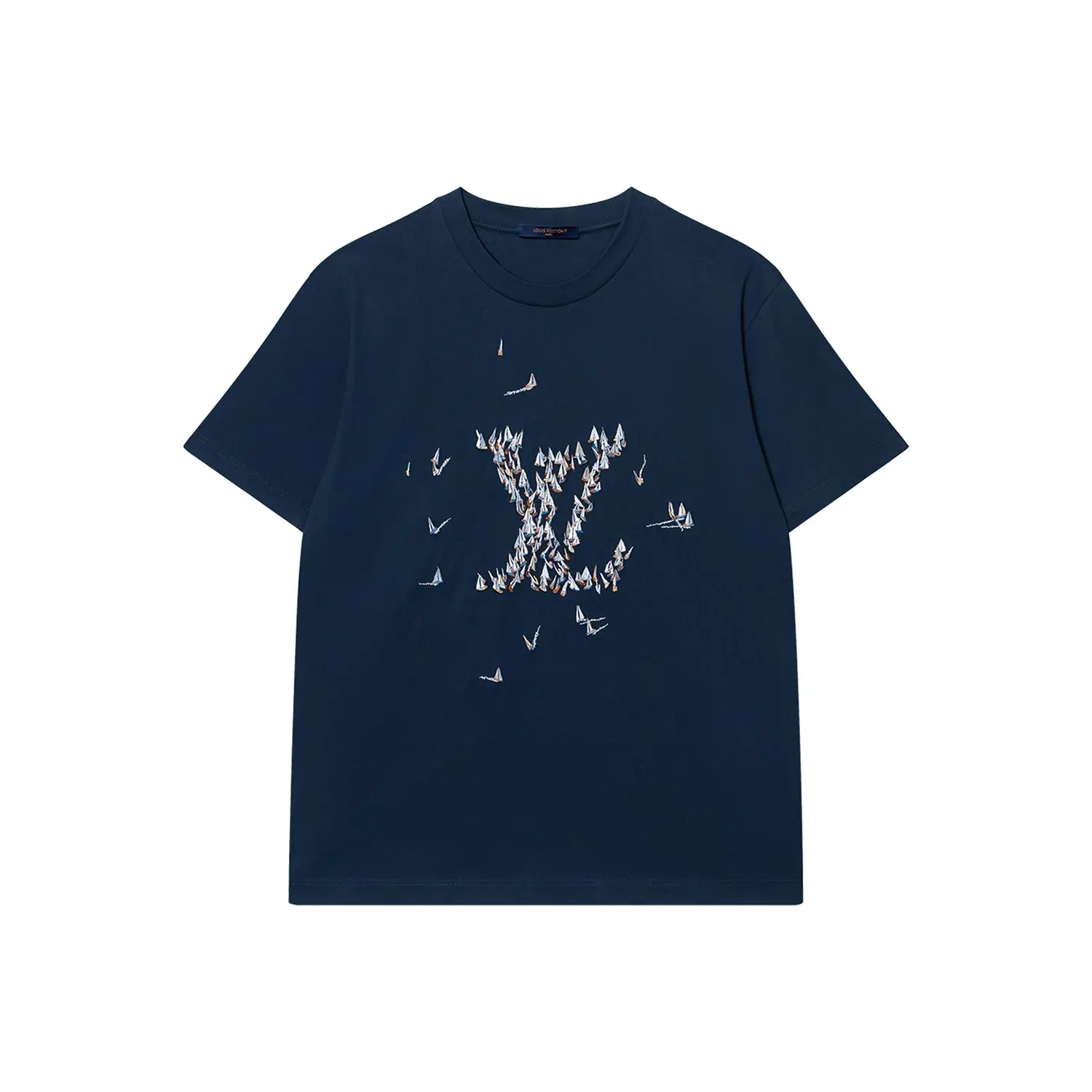 

Футболка Lv с вышивкой из хлопка LOUIS VUITTON, синий