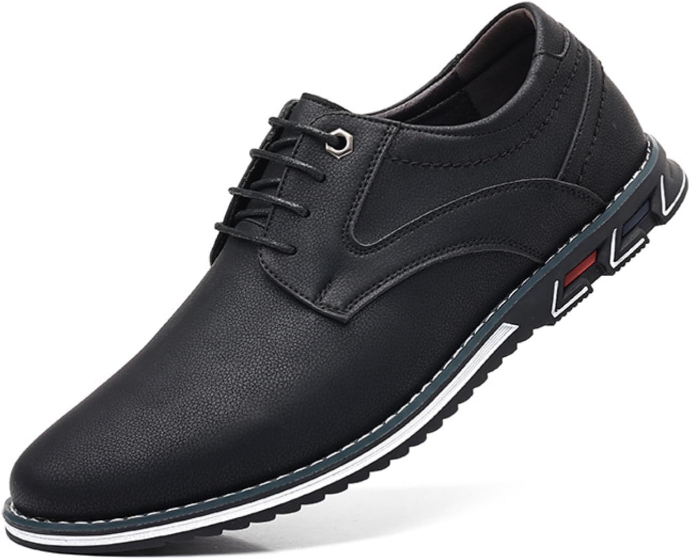 

Мужские оксфорды XOEKD, повседневные и деловые кроссовки с округлым носком, мягкой подкладкой, простой шнуровкой, противоскользящие лоферы для прогулок и вождения, дерби, ортопедические, черный