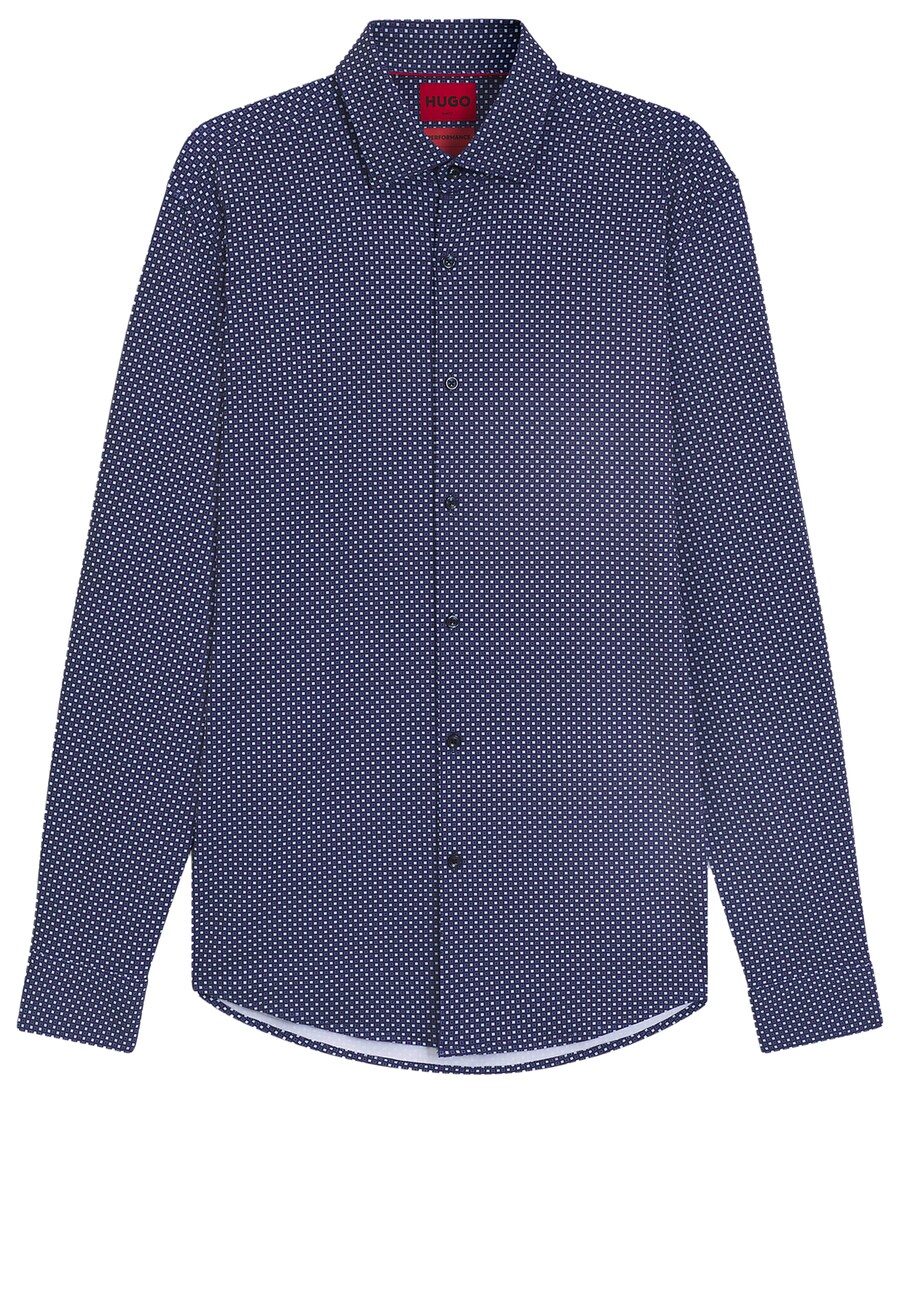 

Рубашка Slim Fit на пуговицах HUGO Kenno, Navy/Light blue