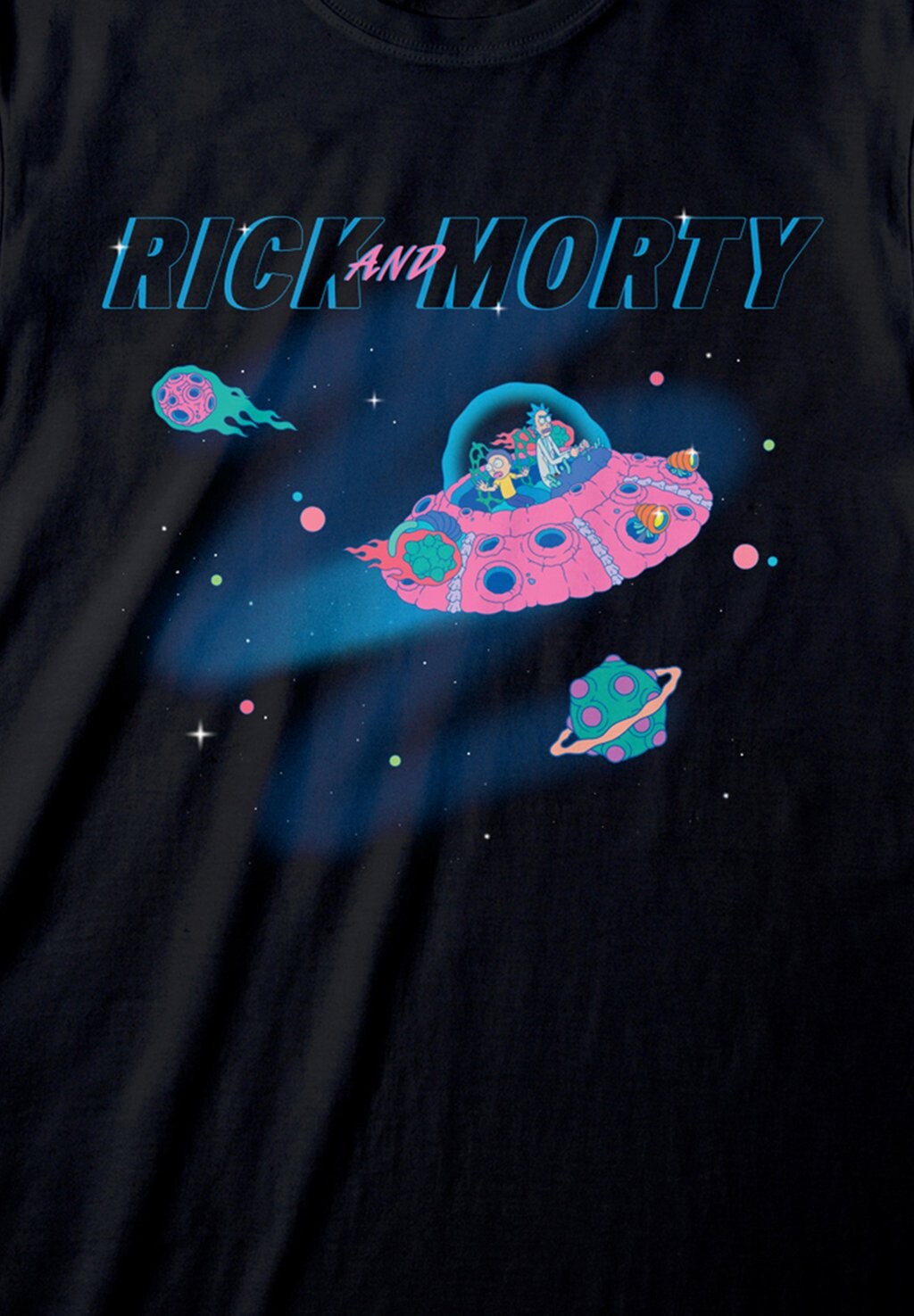 

Футболка с принтом RICK AND MORTY IN SPACE Henry Tiger, черный