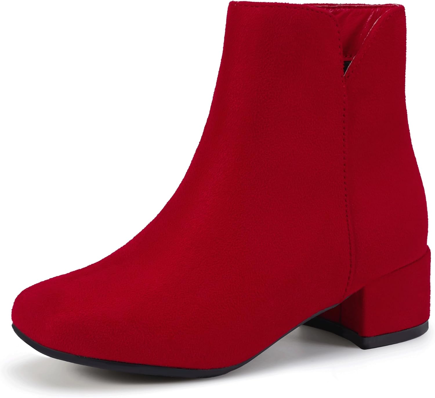 

Детские ботинки PANDANINJIA для девочек, на молнии сбоку, для малышей и старших девочек, праздничные ботинки, Redsuede